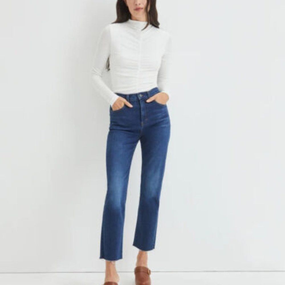 Veronica Beard Ryleigh High Rise Sim Straight Jeans  24  NWT 248 BLUE